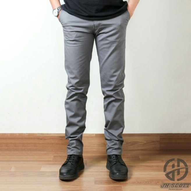 Celana Chino Pria / Celana Original Distro / Setara Erigo Chino  Pants Jacob Dark Grey Premium Quali