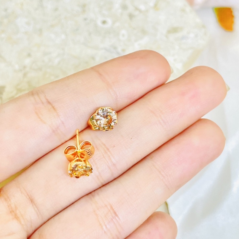 Anting tusuk permata warna cantik emas Xuping