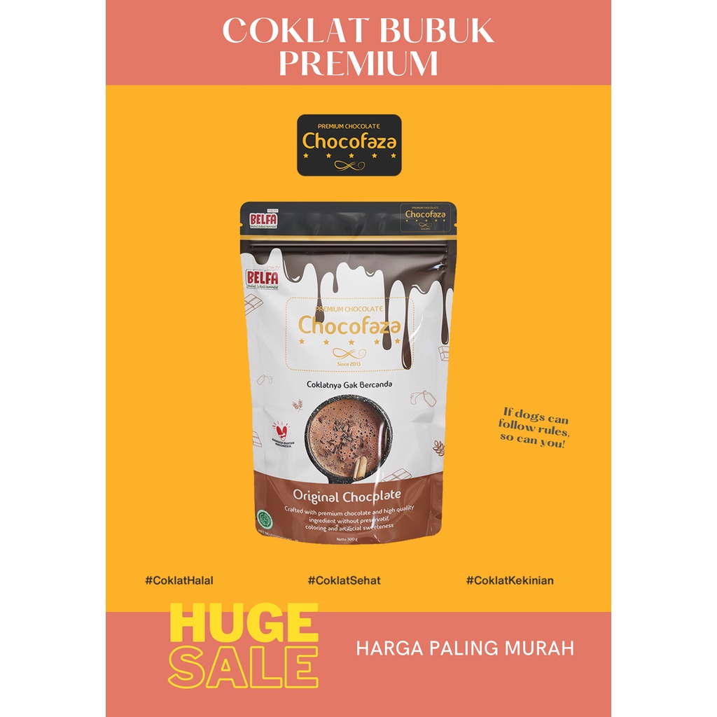 

Minuman Bubuk Cokelat Chocofaza Standpouch Chocolate Powder Drink Cocoa Premium Taste Coklat 1Kg