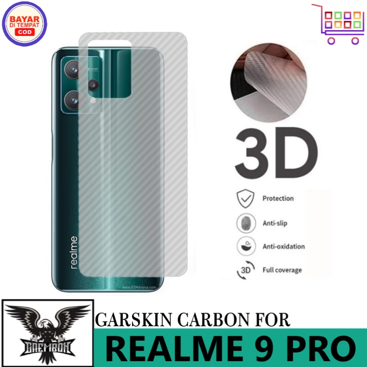 Promo Garskin Carbon Realme 9 Pro Anti Gores Belakang Handphone Anti Lengket Bekas Lem