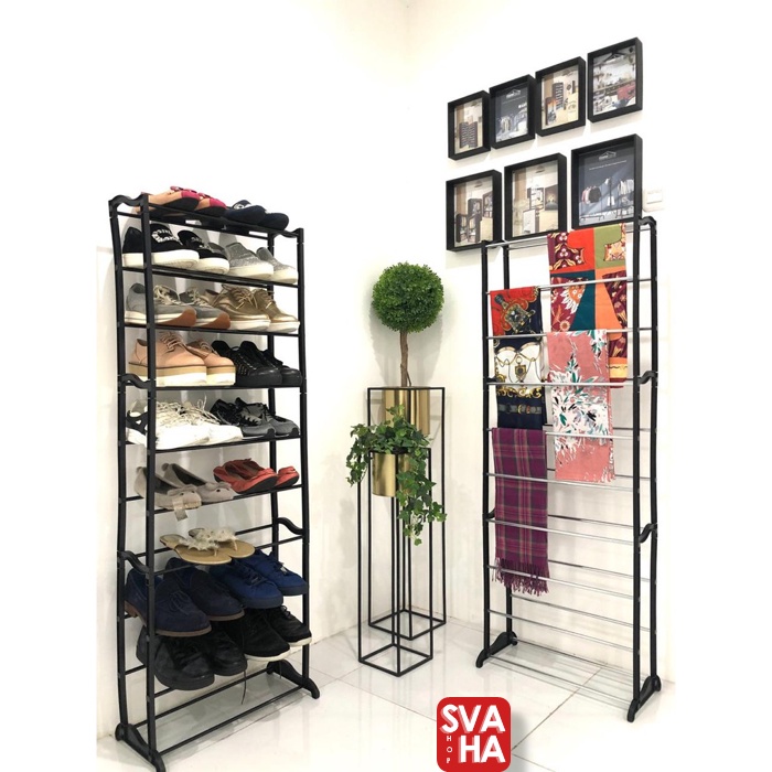 Rak Sepatu Sandal Jilbab Susun 10 Amazing Bahan Besi Kuat