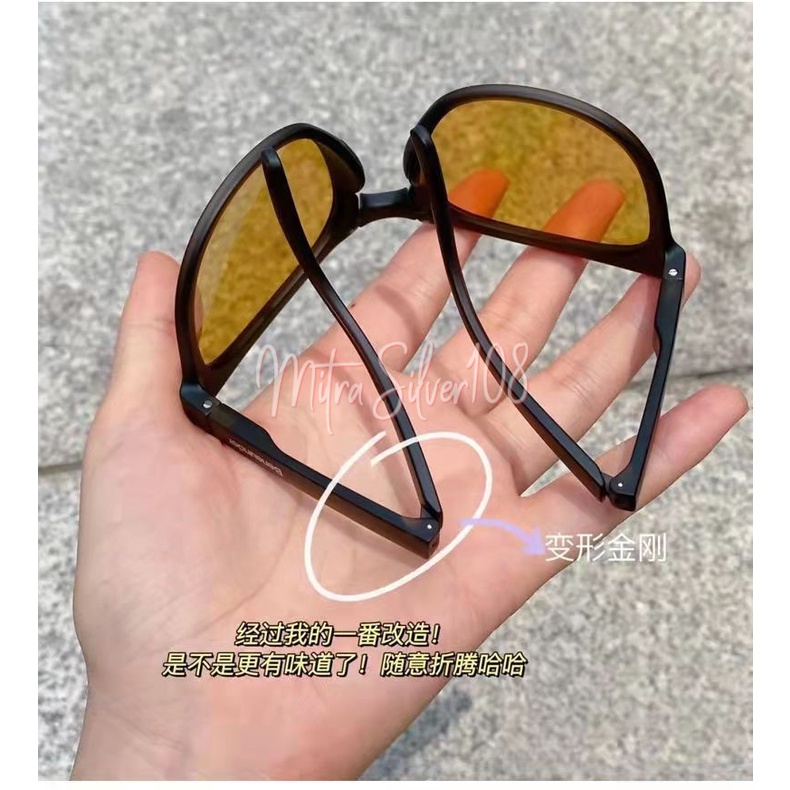 [MS108] KM 04 - Kacamata Hitam Terbaru bisa di LIPAT( TANPA BOX/POUCH ) Sunglasses Anti-UV Wanita Pria Import Kacamata Fashion