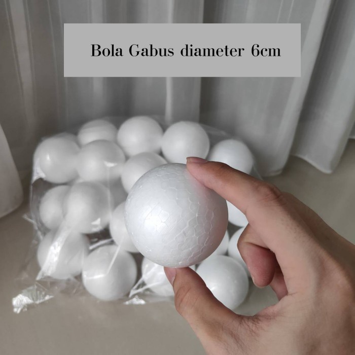 

Bola Gabus 6cm / Bola Gabus Styrofoam diameter 6cm ECERAN 1 pc