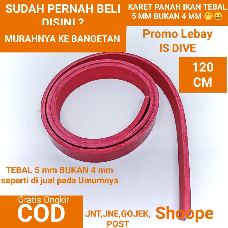 Karet speargun / karet panah ikan panjang 60 cm tebal 5mm