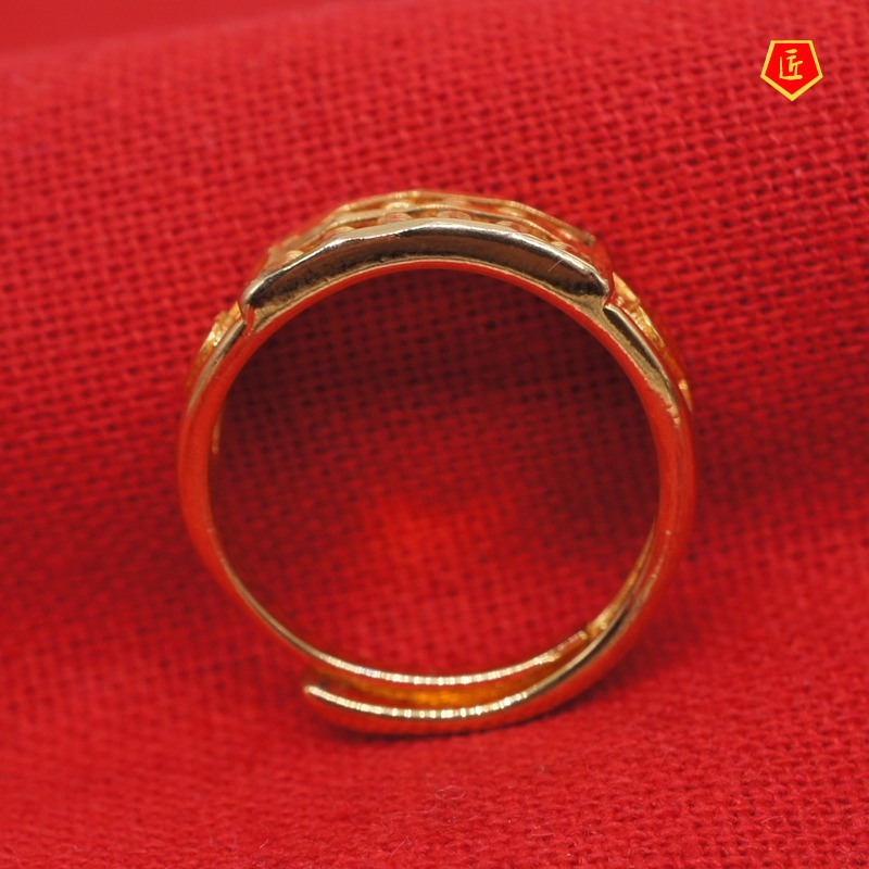 [Ready Stock]Retro Fashion Gold Abacus Ring