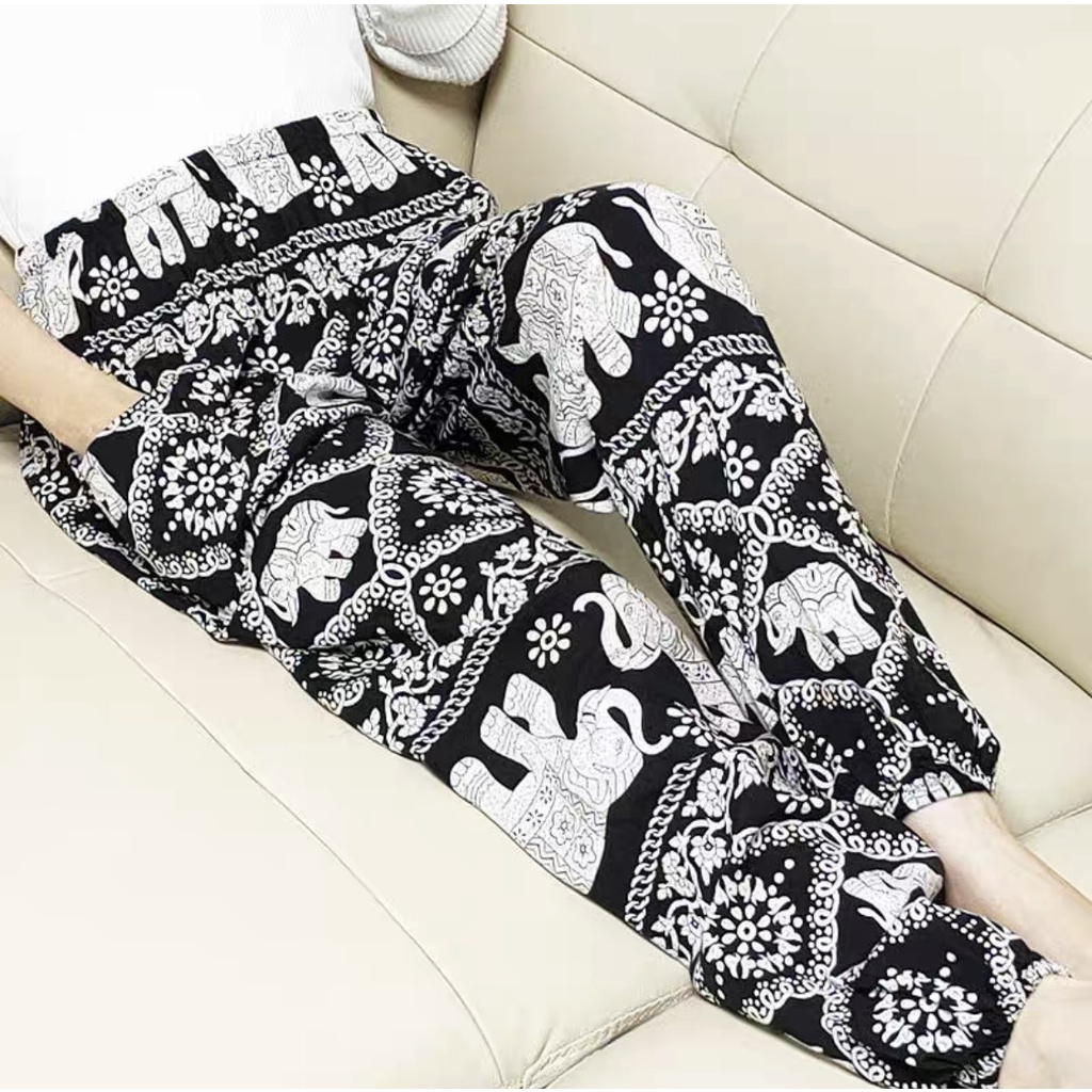 Celana Panjang Jogger Wanita Motif Gajah
