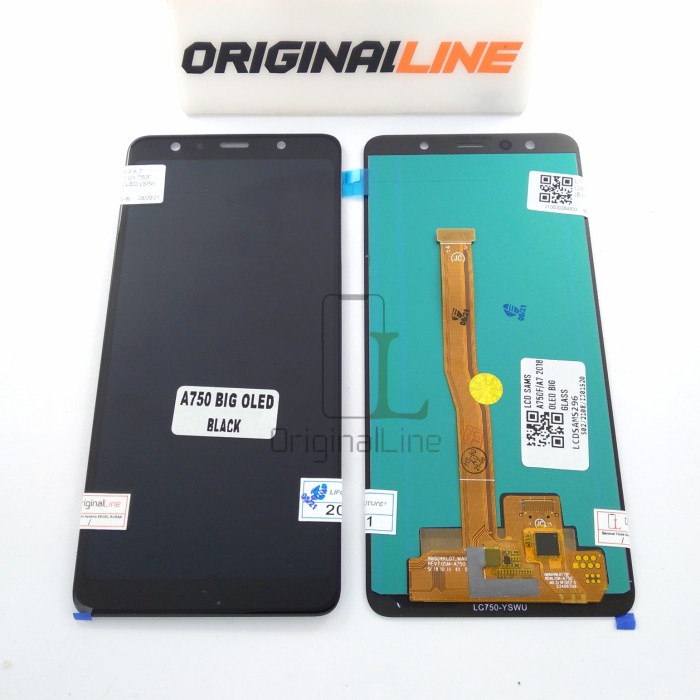 {SuheStore} LCD  TS SAMSUNG A7 2018 / A750 ORIGINAL OLED BIG GLASS Diskon