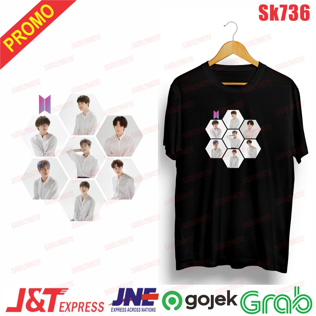 murah!!! kaos KPOP member sk736 unisex combed 30s