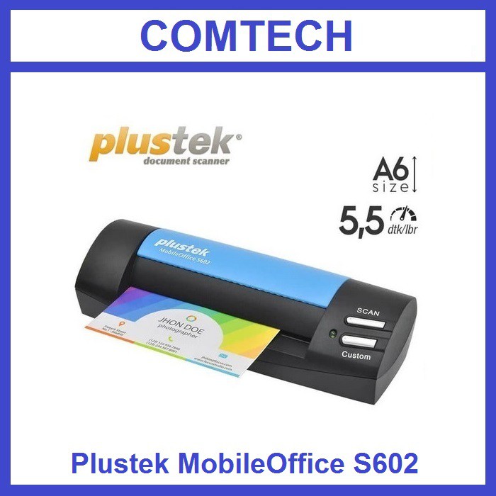 Plustek Mobileoffice S602 Scanner Portable Kartu Nama A6 5 dtk lbr