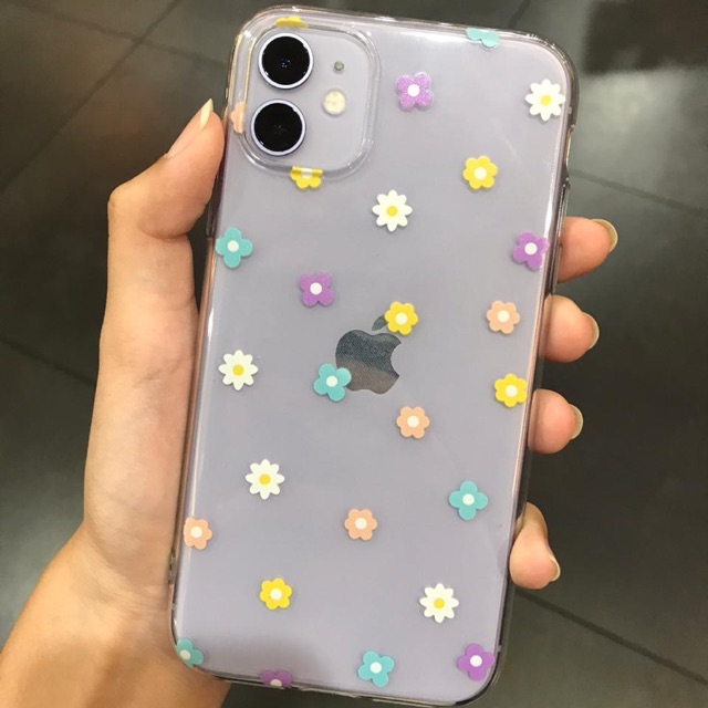 Jual daisy case casing hp transparan aesthetic oppo vivo iphone