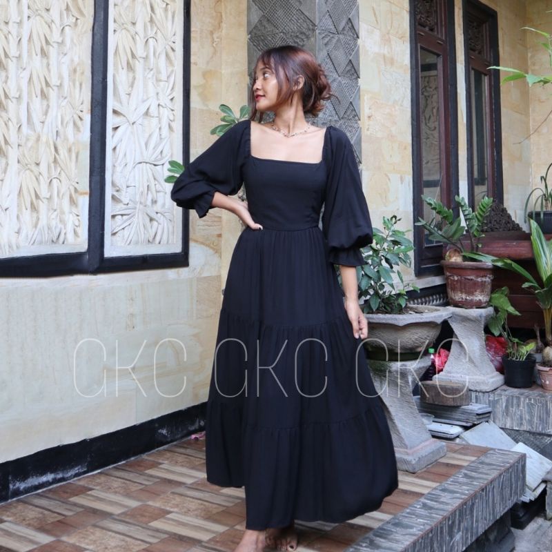Laluna Dres Jumbo Dress Jumbo Wanita | Dress Big Size | Dress Korea Korea Style | Long Dress