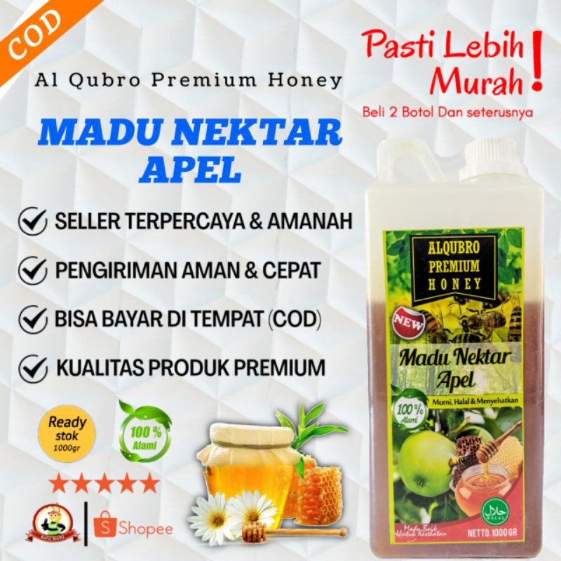 

Madu Asli AlQubro Al-Qubro Al Qubro Premium 1Kg Madu Varian Nektar Apel