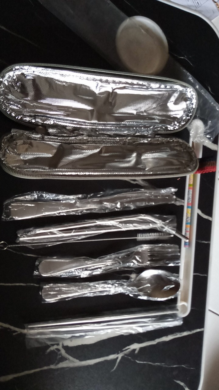 Knifezer Set Alat Makan Sendok Garpu Pisau Dapur Sumpit Sedotan - Ea02300