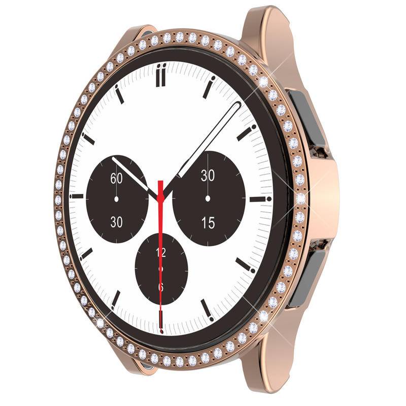 Case Bumper Pelindung Model Hollow Diamond Bahan PC Ukuran 40mm 44mm Untuk Samsung Galaxy Watch 4 classic 42mm 46mm