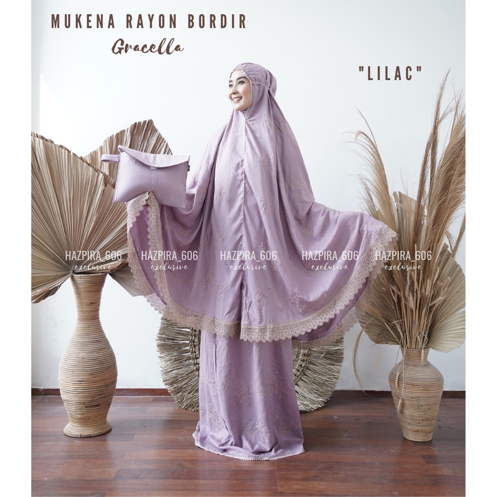 Mukena Dewasa Rayon Gracella Bordir Jumbo