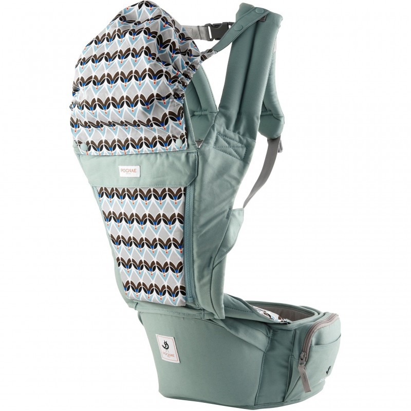 Pognae Orga Plus+ Hipseat Baby Carrier - Cabbage