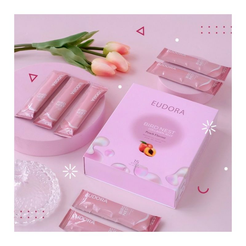 Eudora Collagen Jelly Skin Brightening Sarang Burung Merah Walet Premium | ( 15 sachets ) Bird Nest 