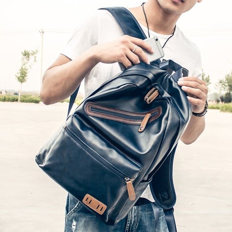 Tas Ransel Kulit Pria Backpack Pria Tas Kulit Pria Tas Kulit Cowok RETRO