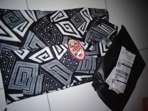 Batik Pria Lengan Panjang Batik Azmil Hrb026 Motif Keratonan Kode 002 Size M L Xl Xxl Reguler