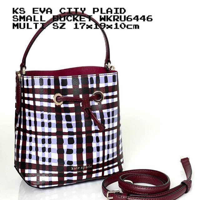 KS EVA CITY PLAID SMALL BUCKET WKRU6446  MULTI
