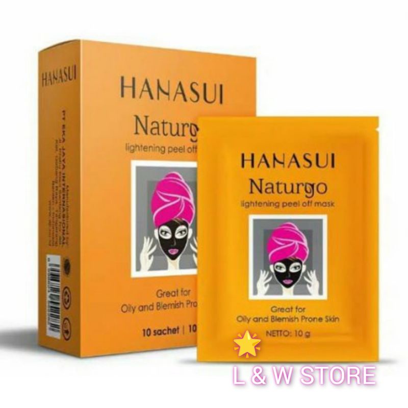 HANASUI NATURGO/NATURGO GOLD/MASKER WAJAH/BPOM/1 BOX 10 PCS