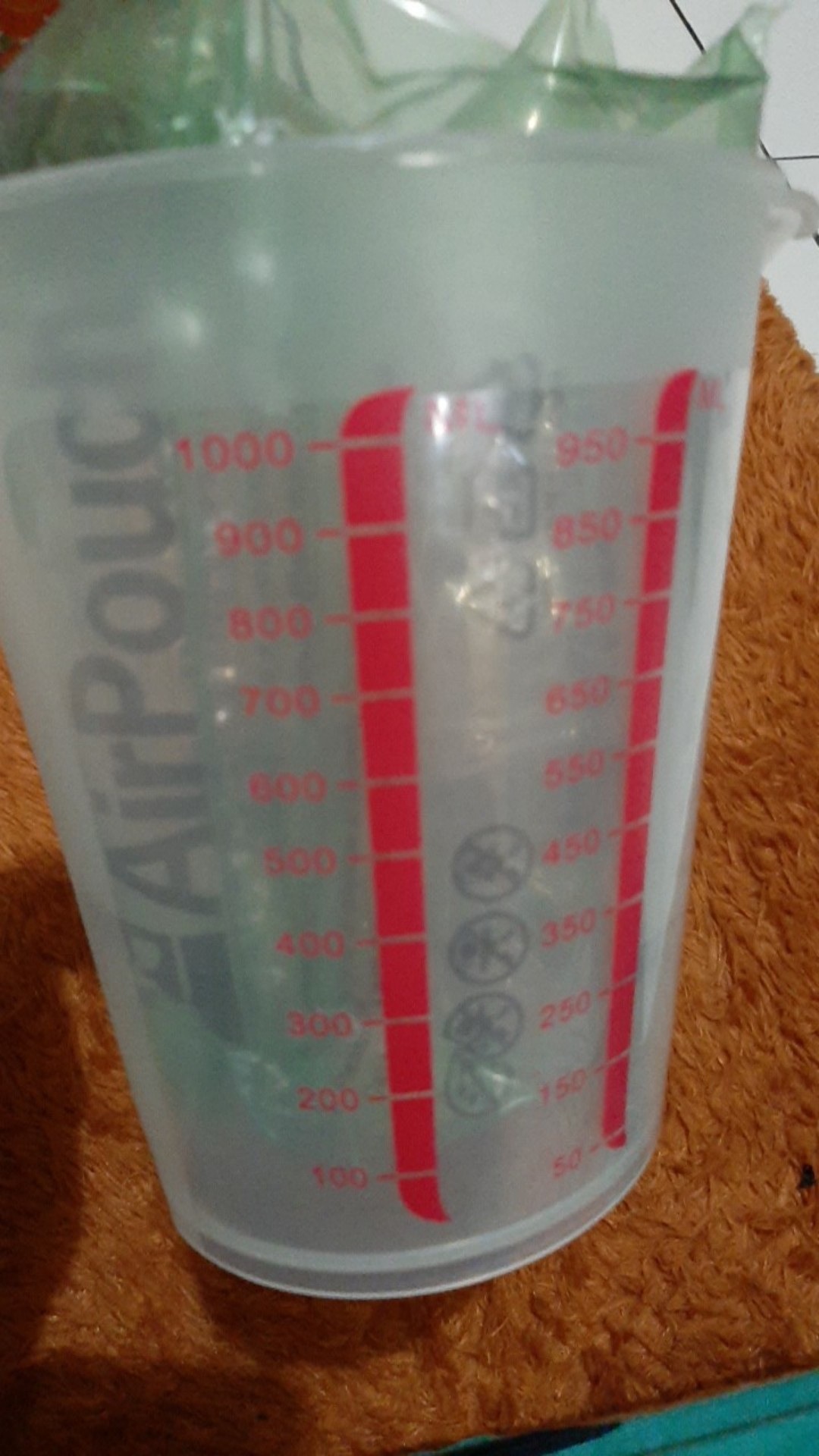 Jeju Premium Gelas Ukur Plastic Print Tahan Lama 1000ml Ak-0404k