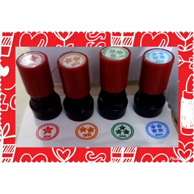 

(COD) Stempel bintang nilai anak TK dan PAUD 1 set isi 4