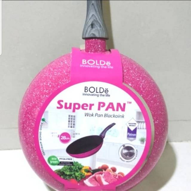 Bolde Super Pan Wok Pan 28 cm Black Pink Keramik