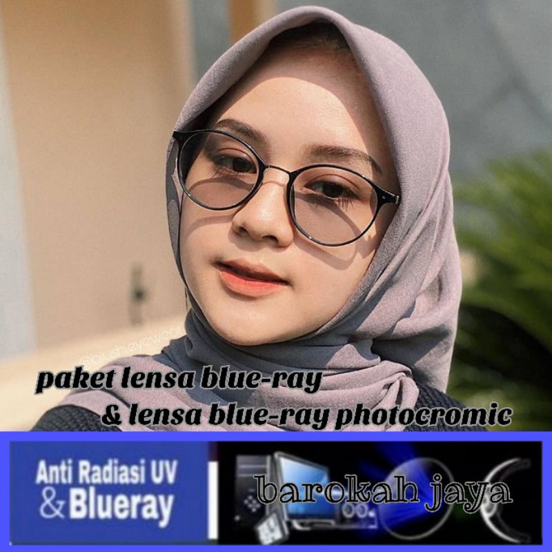 kacamata minus anti radiasi) ( kacamata cowok/cewek)( lensa blue-ray) (blue-ray photocromic