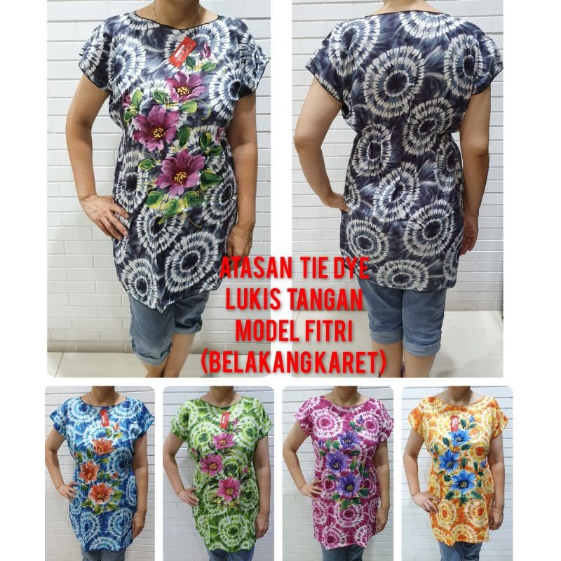 ATASAN TIE DYE TERBARU BAHAN CATTON RAYON