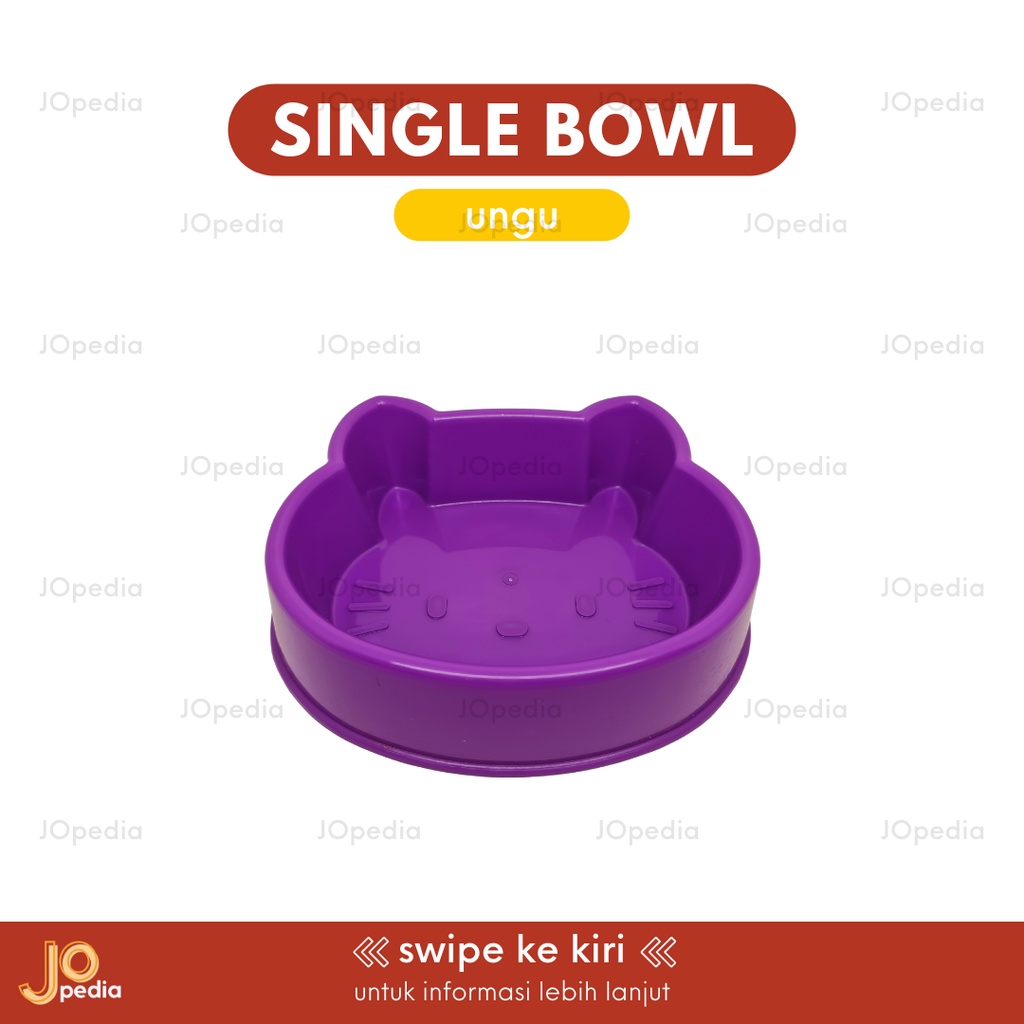 SINGLE BOWL KITTY Tempat Makan Kucing Anjing Mangkok Feeder