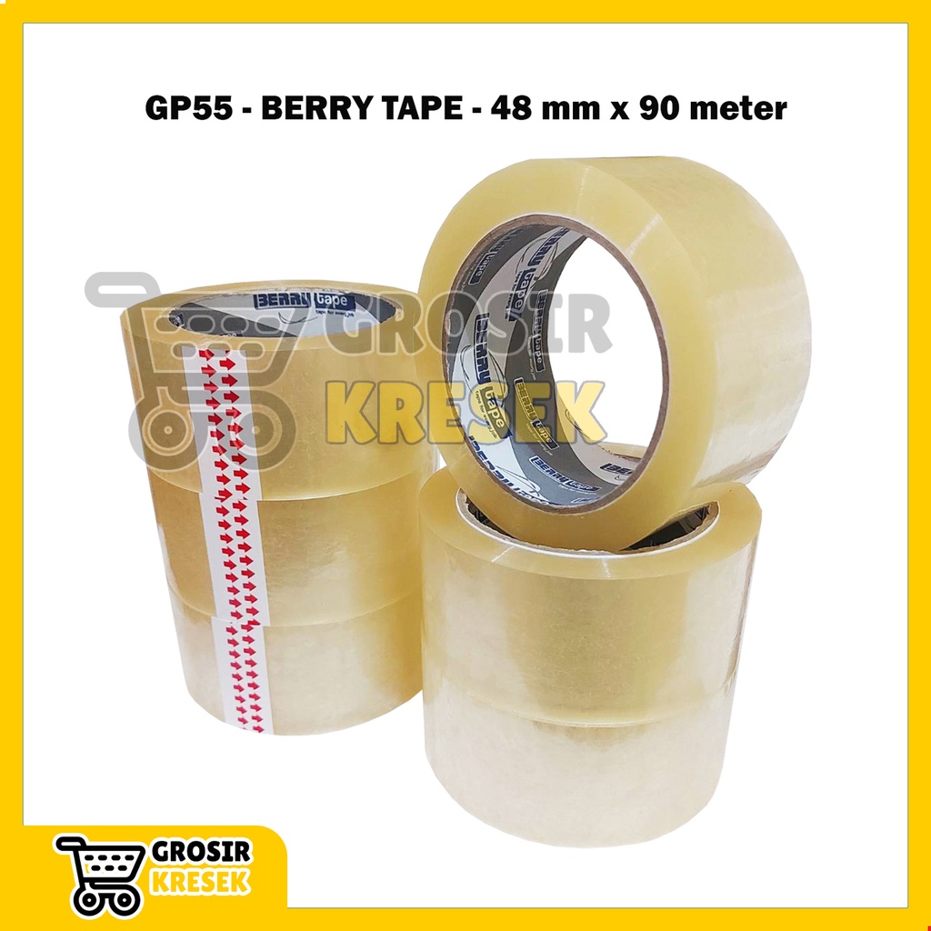 

GP55 Lakban Bening 48 mm 90 meter Isolasi Plester Selotip Berry Tape