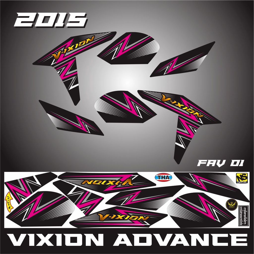 STRIPING MOTOR VIXION ADVANCE 2015 / VARIASI STICKER MOTOR YAMAHA VIXION / LIS BODY VIXION ADV 2015 