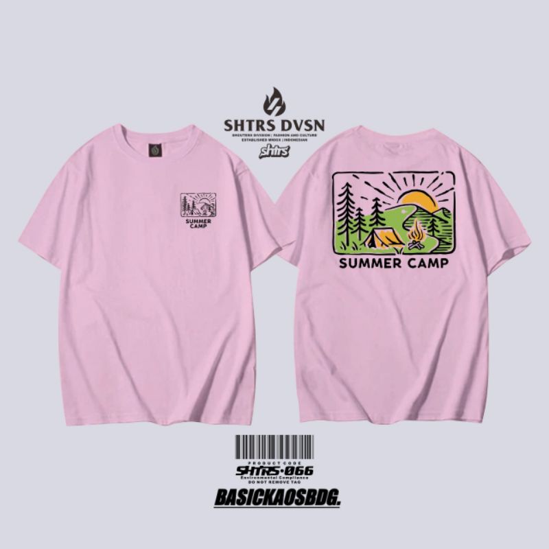 BAJU KAOS ALAM DISTRO PRIA/WANITA WARNA PINK 30S