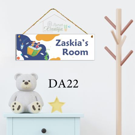 Hiasan Dinding Gantungan Pintu | Dekorasi Kamar Anak Cewek Cowok Karakter Nama Custom Hadiah Poster 