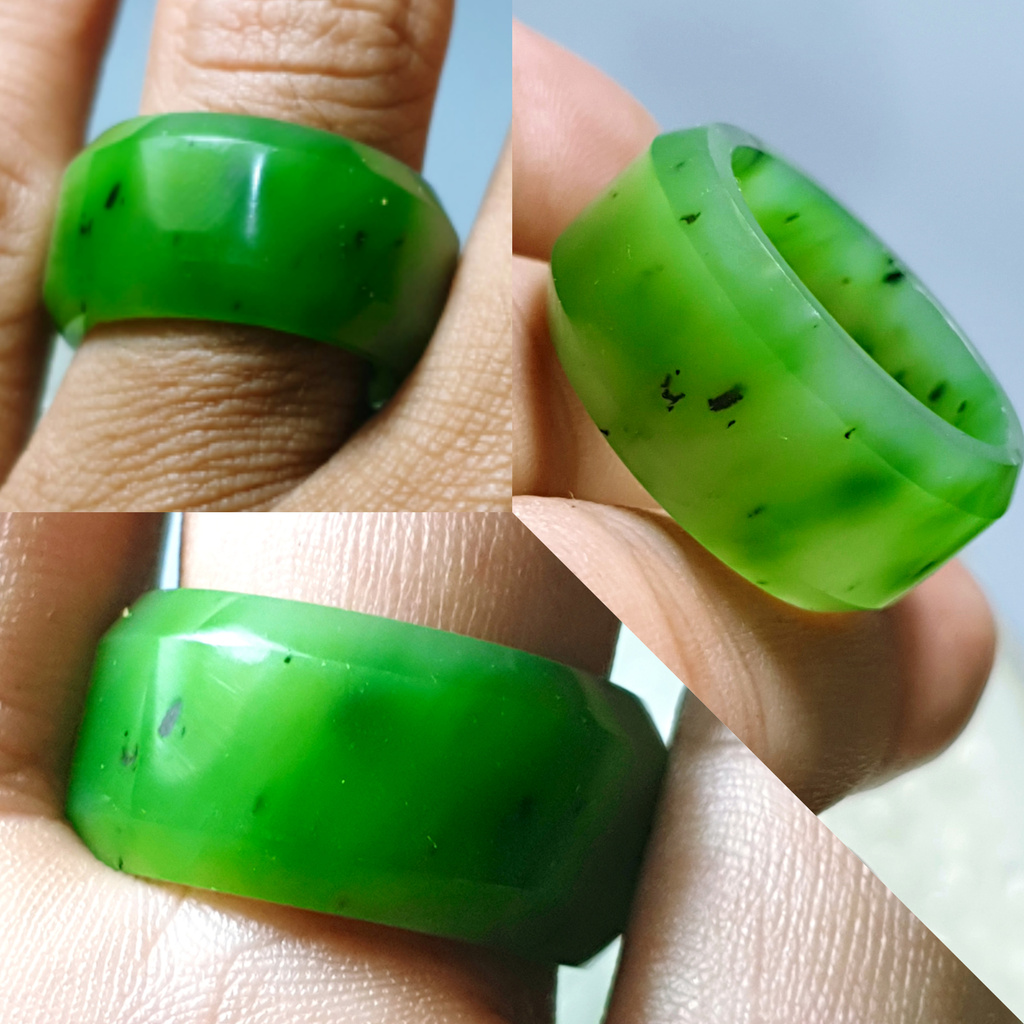 Ring giok aceh nephrite jade kode 673