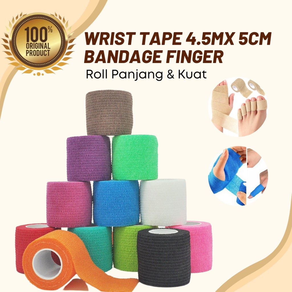 Wrist Tape 4.5mx 5cm Bandage Finger Muscle Strain Injury