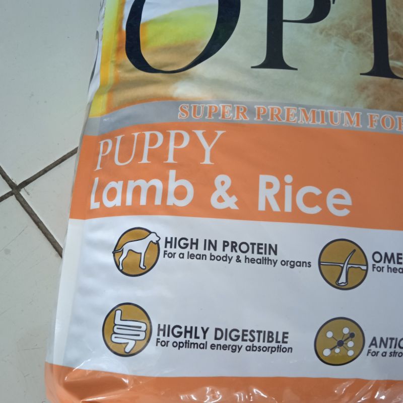 Optima Dog Food Puppy Lamb and Rice 18 kg / Makanan Anjing