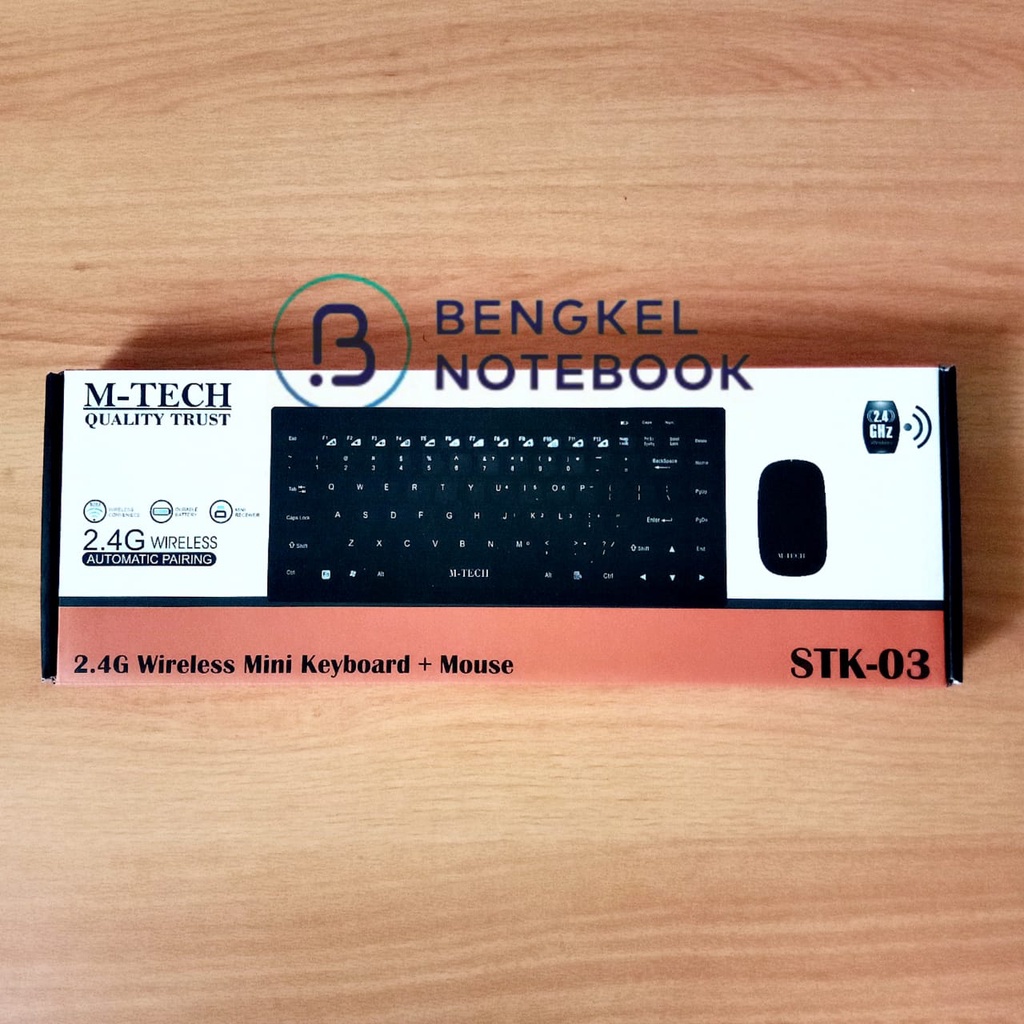 Keyboard Wireless Mouse Wireless Mini MTech STK-03 Keyboard + Mouse Wireless M-Tech STK-03 STK03