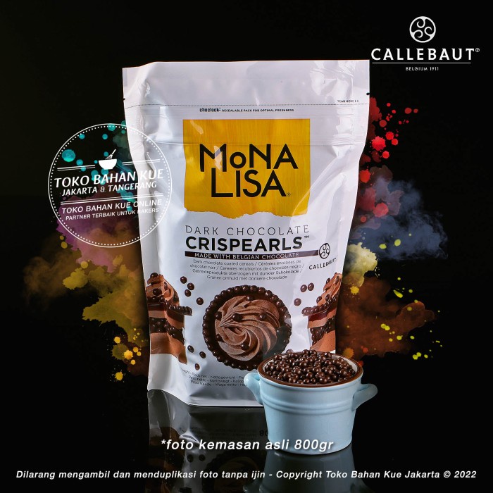 

Mona Lisa Callebaut Crispearls DARK 800gr Chocolate Crispy Monalisa