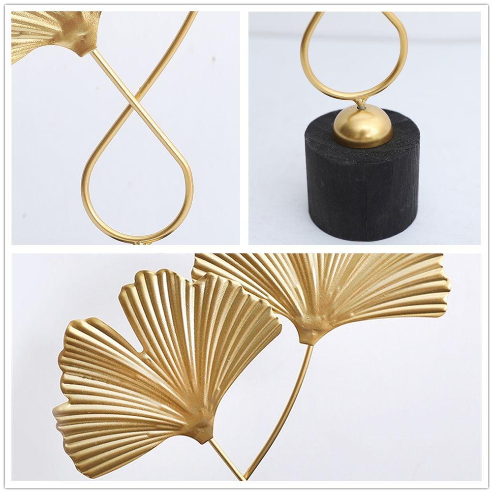 SUYO Ornamen Daun Gingko Desain Fashion Dekorasi Ruang Tamu Logam Rumah Supply