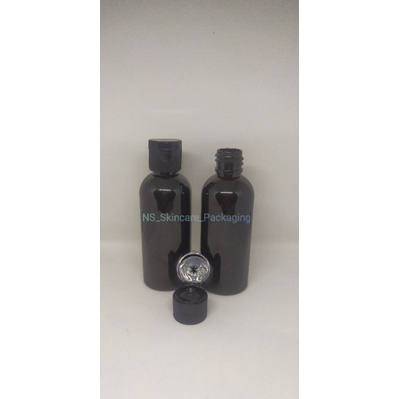 Botol fliptop 60ml hitam tutup fliptop hitam / Botol hand sanitizer