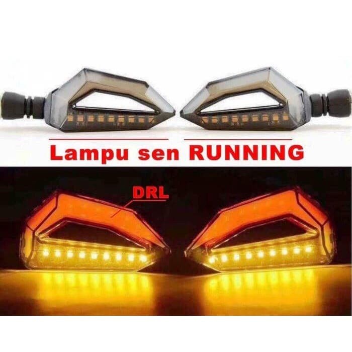 BAROKAH GAMIS GARANSI Lampu Sen DRL Sequential Sign Sein LED Motor Flowing Berjalan