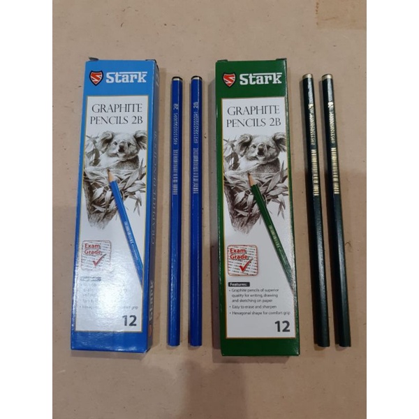 

Pensil 2B STARK hijau/biru (12pcs)