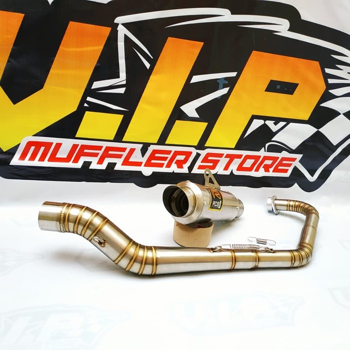 KNALPOT RCB1 SATRIA FU SPEK PORTING 155CC Full Stainless