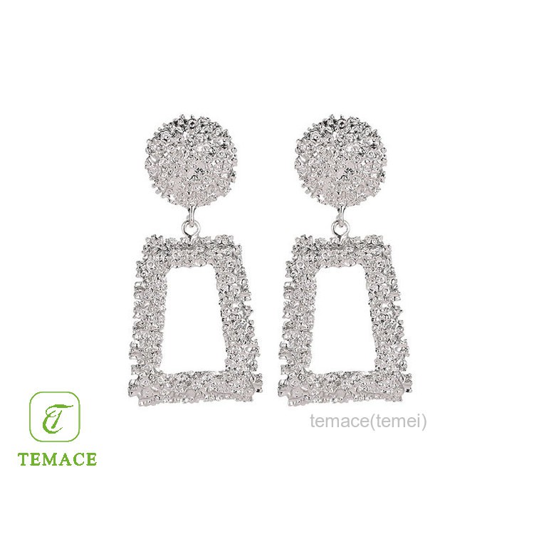 Anting jepit fashion perak asli 925 dewasa silver 925 oval mata putih kilau full lapisan emas putih murni!!!