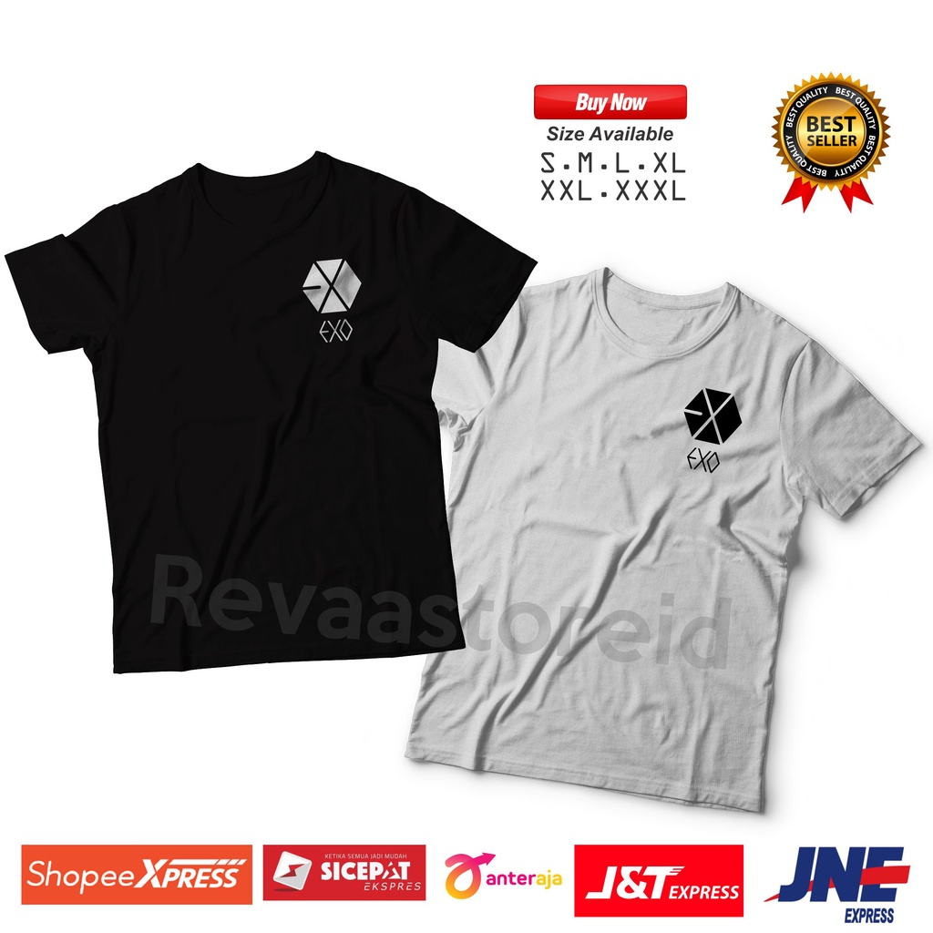 Tshirt Kaos Baju KPOP KOREA LOGO EXO PLANET KOTAK new Kaos Pria / Kaos Wanita - RVACLofficialstore