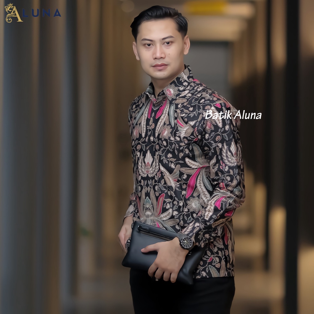 Baju Kemeja Batik Pria Cowok Lengan Panjang Regular Atasan Batik Premium Pria Cowo Prabuseno Kondangan Couple Pasangan Batik Pekalongan Anak Laki Laki Kekinian Original Modern Seragam Kantor Jumbo PCW 014