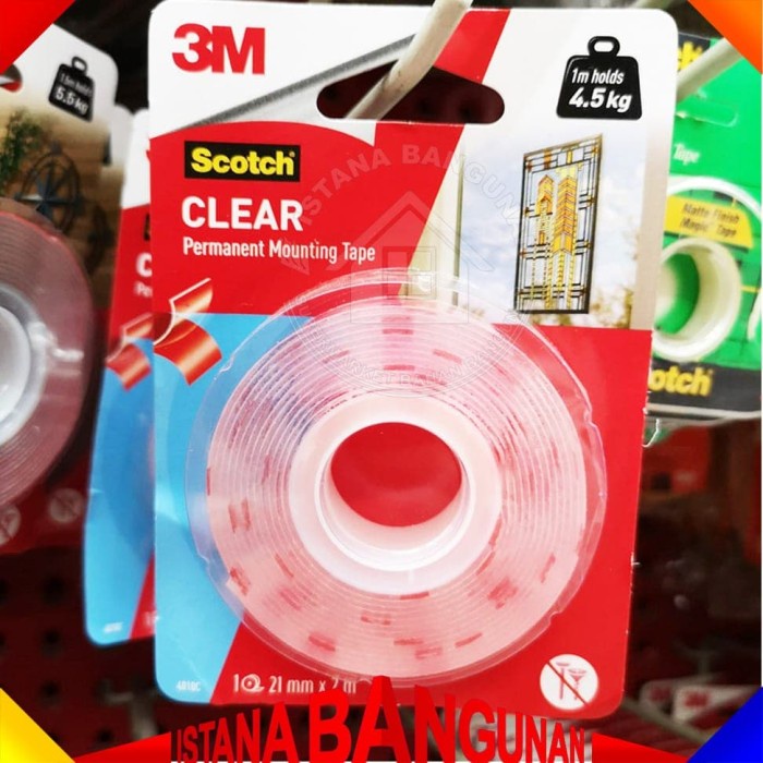 

(BISA COD) Scotch Clear Mounting Tape 3M 4010C 21mm X 2M Double Tape