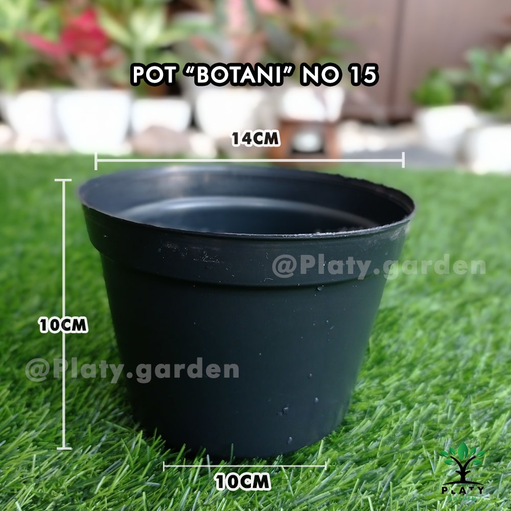 Pot Botani Hitam | (12cm - 20cm)